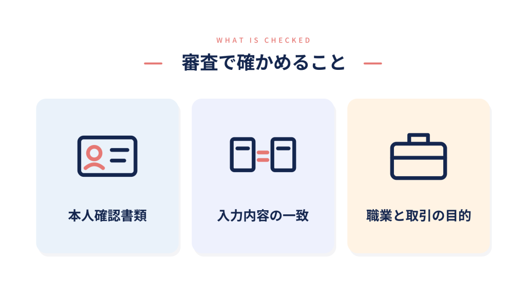 コインチェックの審査で確かめられる3つのこと